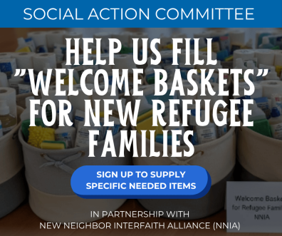 Help us fill "Welcome Baskets" for new refugee families